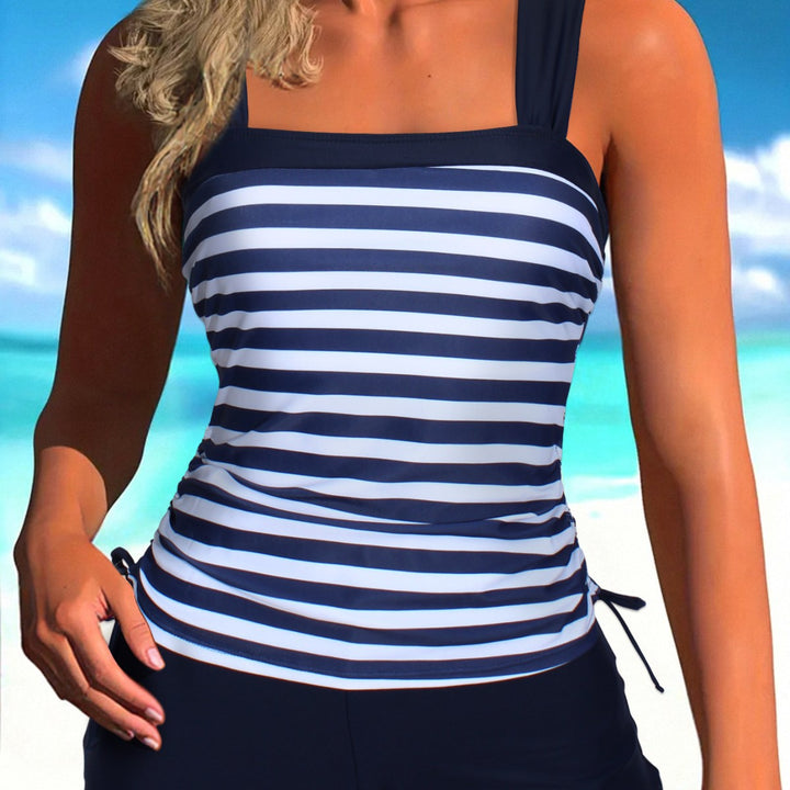 Dame Tankini med moderne stribedesign og behagelig pasform Stilla