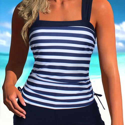 Dame Tankini med moderne stribedesign og behagelig pasform Stilla