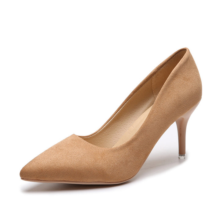 Dame High-Heel Pumps med elegant spids form og komfortabelt futter Stilla
