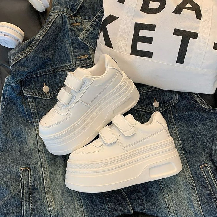 Dame Fitness Sneakers med dobbelt velcro og dæmpende plateau Stilla