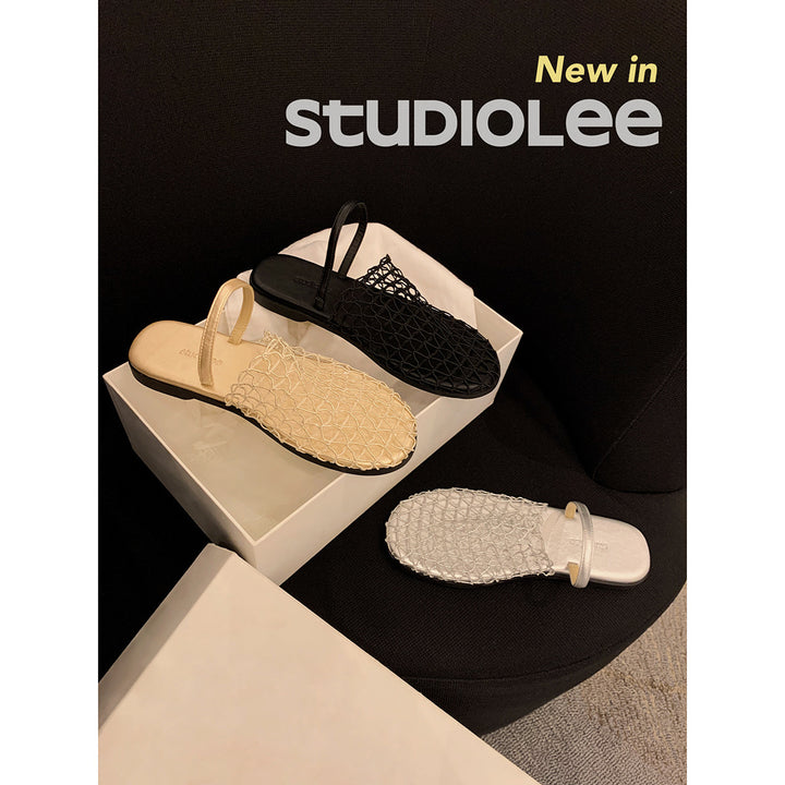 Dame Open-Weave Slide Sandaler Stilla