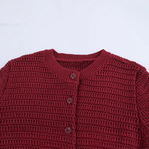 Femme Struktureret Knap-Op Cardigan Stilla