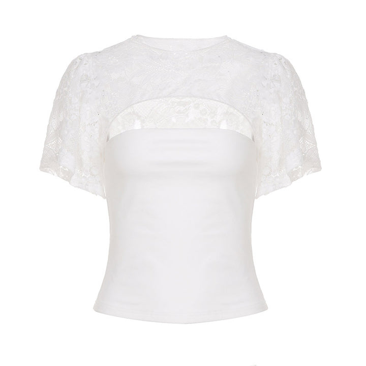 Dame elegant spidsetop med voluminøse ærmer Skovae