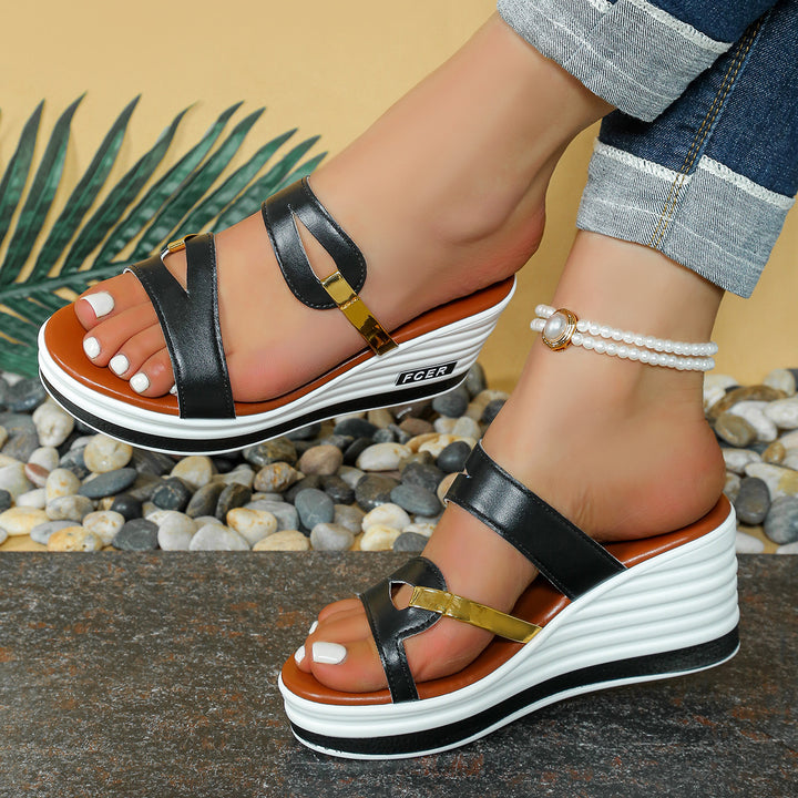 Dame Wedge-sandaler med elegant rem-design og komfortabel sål Stilla