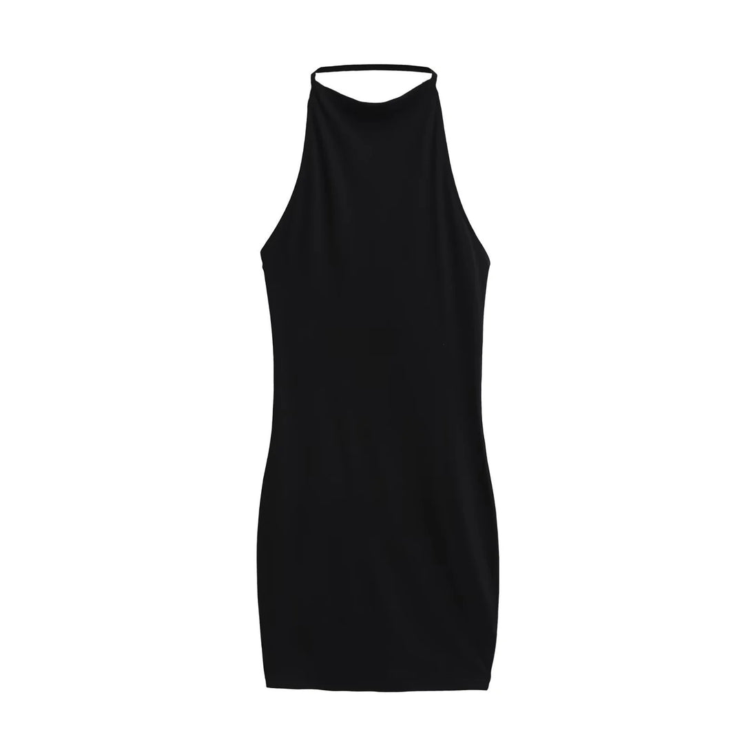 Femme Halterneck Bodycon Mini Kjole Stilla