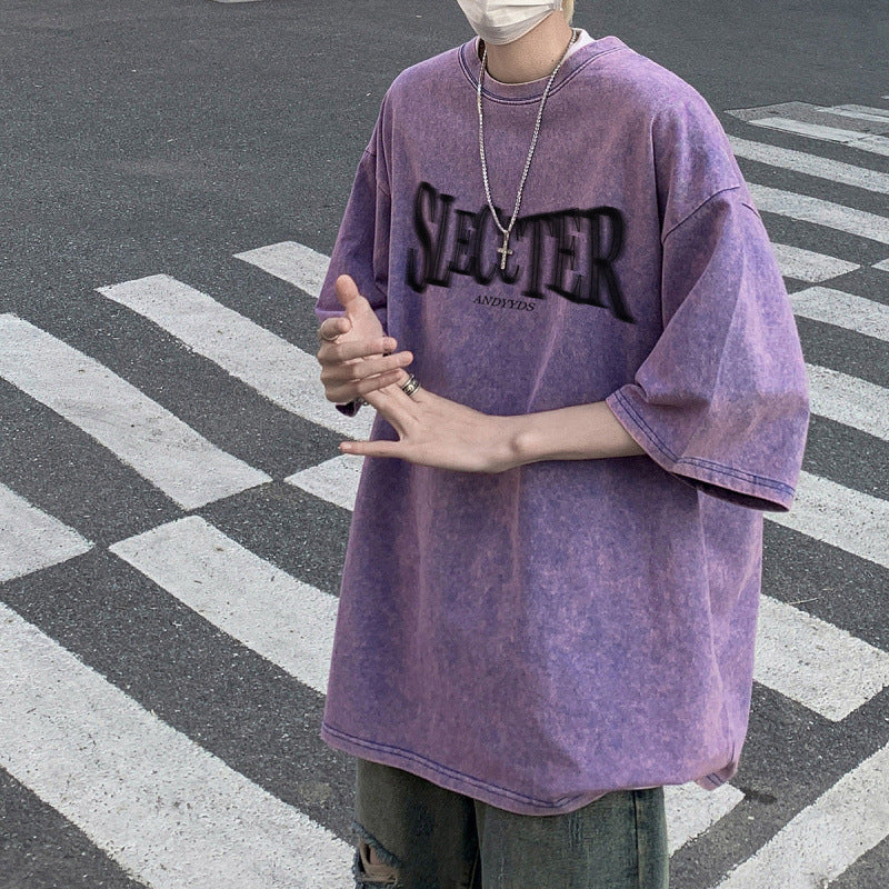 Dame oversized T-shirt med trendy urban grafisk design Stilla