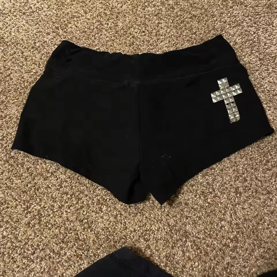 Dame bomuldsboxershorts med dødningehovedmønster Skovae
