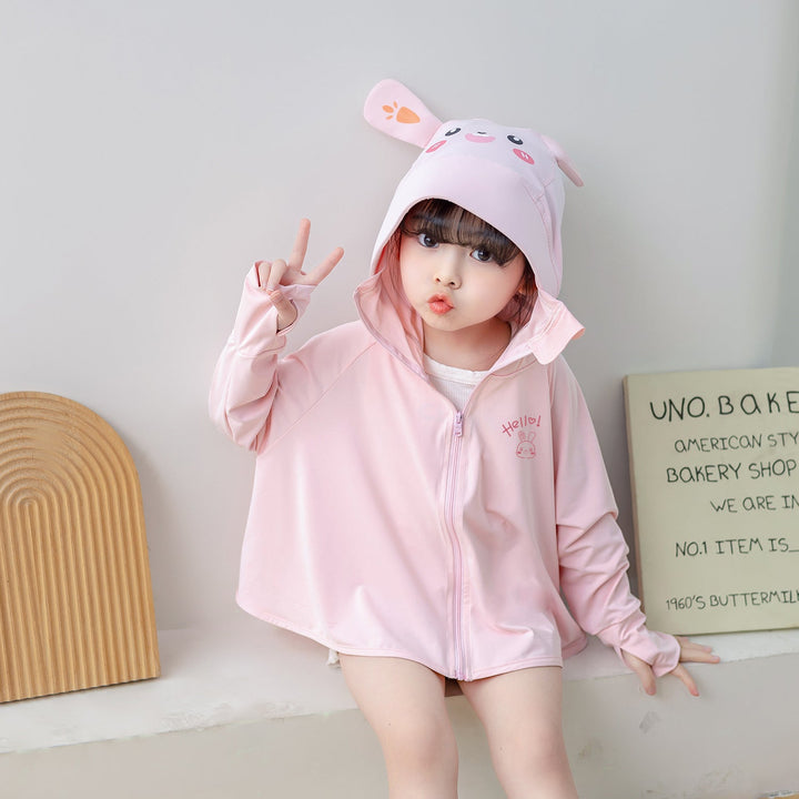 Dame sporty UV-beskyttelsesjakke med hætte Skovae