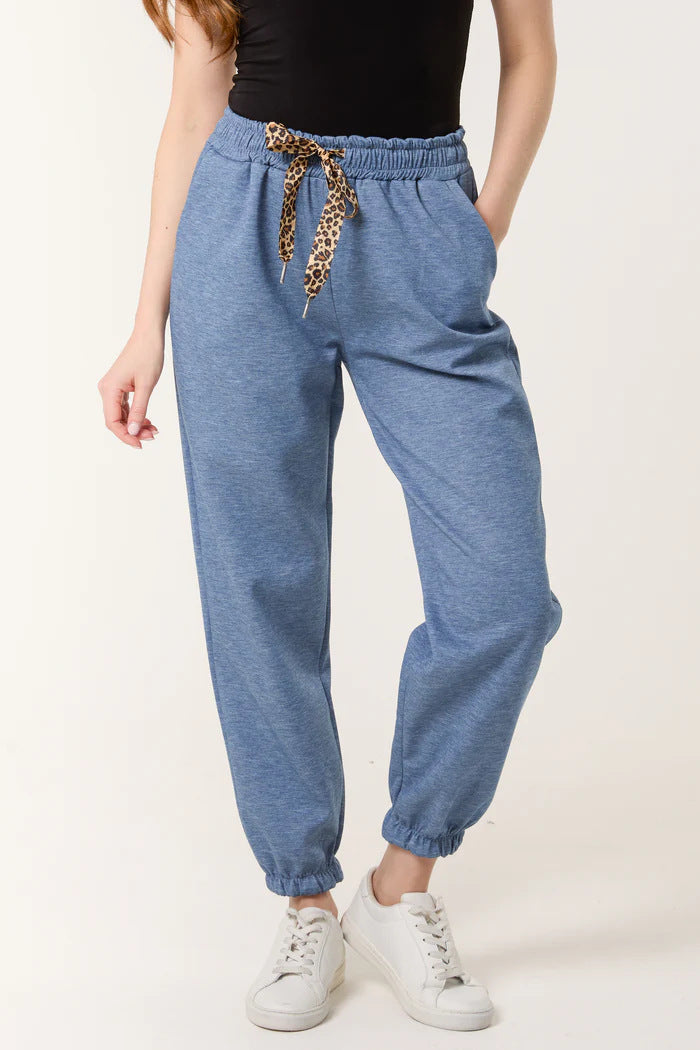 Dame Relaxed Fit Joggebukser med Snor Stilla
