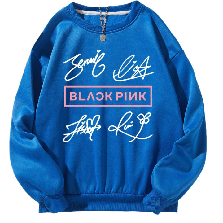 Kvinders casual sweatshirt med kreativ signaturmotiv Skovae
