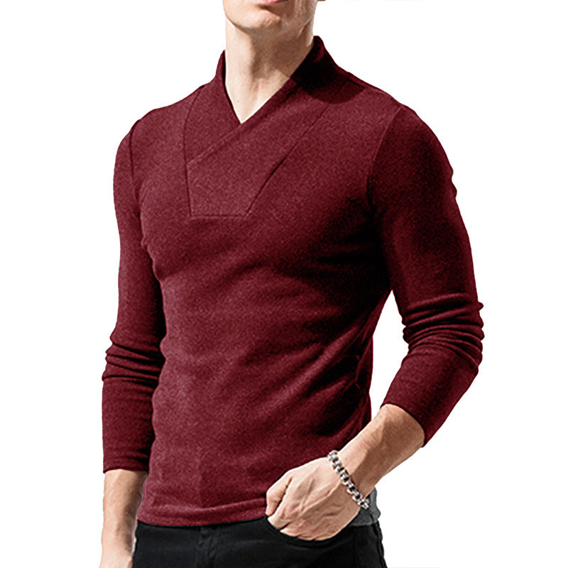 Herrer Sweater med moderne krave og fin struktur Stilla