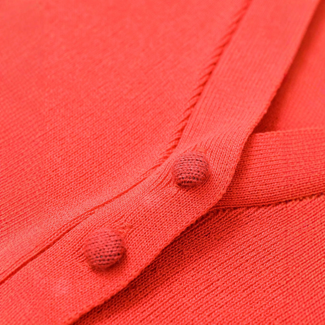 Dame V-hals Knap Cardigan Pullover Stilla