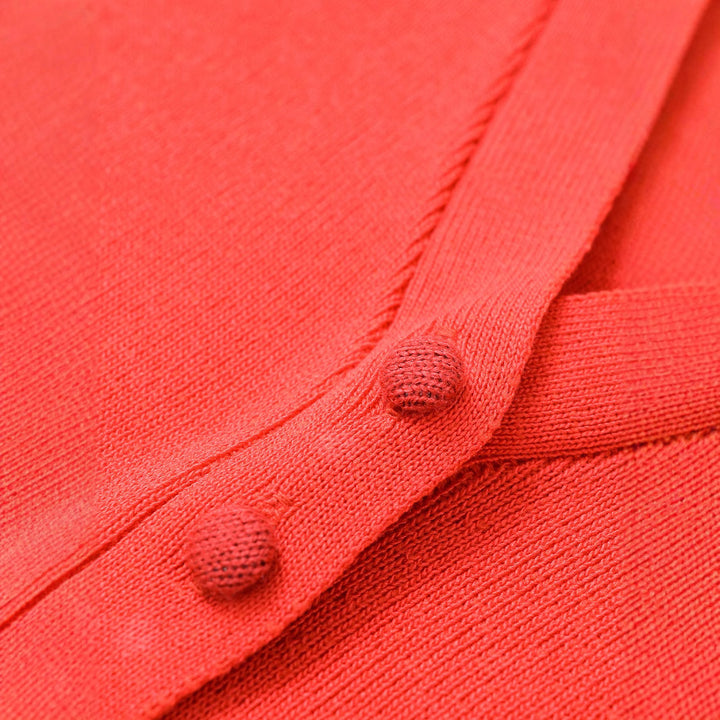 Dame V-hals Knap Cardigan Pullover Stilla