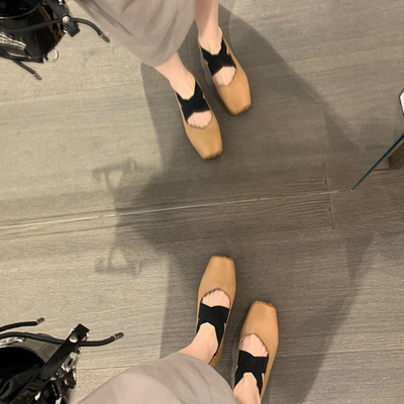 Dame Vintage-inspirerede Chunky Heel Mary Jane Mules Stilla