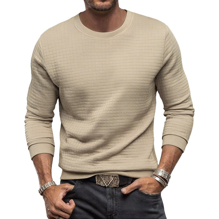 Herrer moderner sweat-pullover med struktureret design Stilla