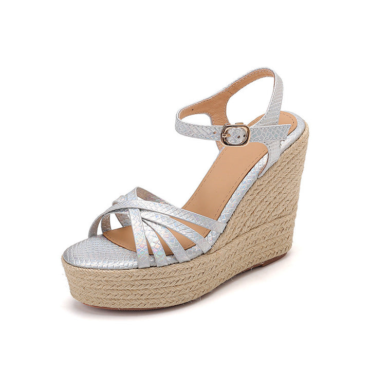 Femme Strappy Espadrille Wedge Sandaler Stilla