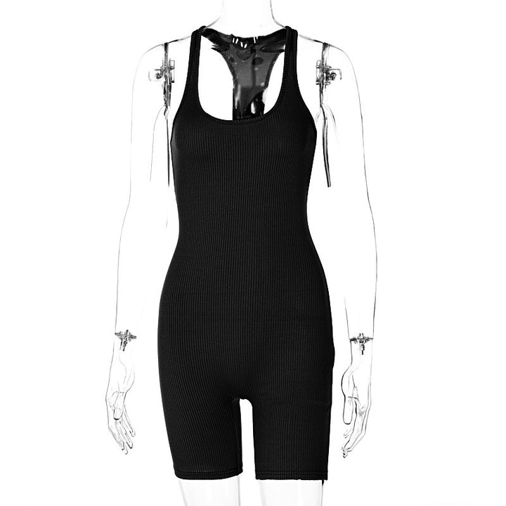 Dame Bodycon sportsdragt med elegant ribbet stof Stiila