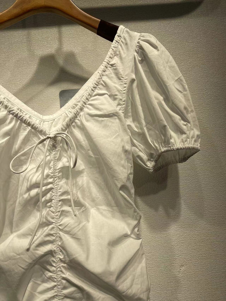 Dame Minikjole med puffærmer og raffineret drawstring-detalje Stilla
