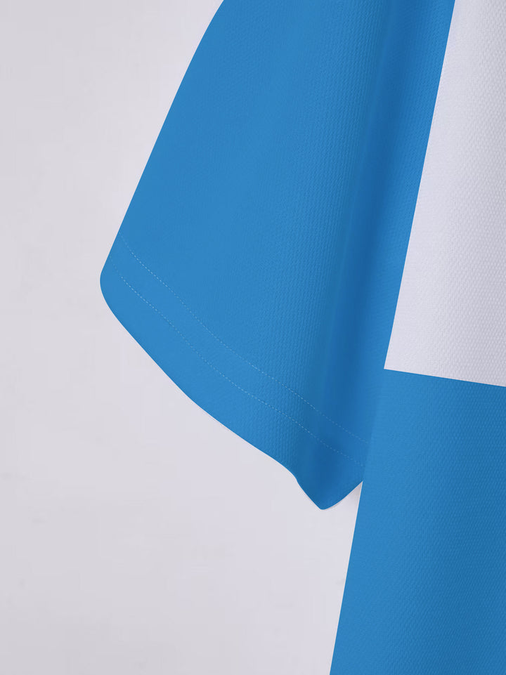 Herrer Polo T-shirt med innovativt farveblokdesign og åndbare egenskaber Stilla