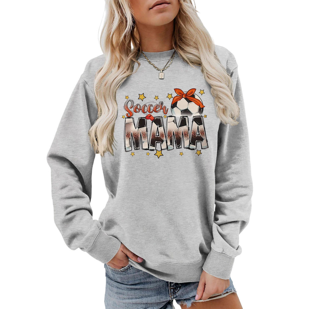Kvinders sweatshirt med iøjnefaldende "Soccer Mama" print og behagelig pasform Stilla