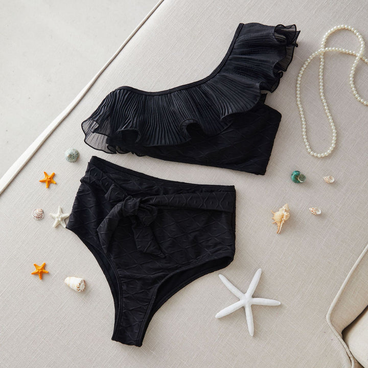 Dame Bikini-sæt med voluminøse flæser og elegant høj skæring Stilla