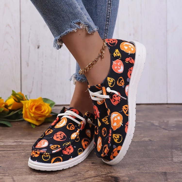 Dame Sneakers med Halloween-motiv og komfortabelt fodseng Stilla