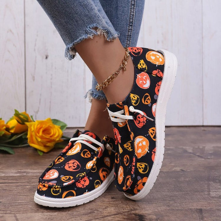 Dame Sneakers med Halloween-motiv og komfortabelt fodseng Stilla