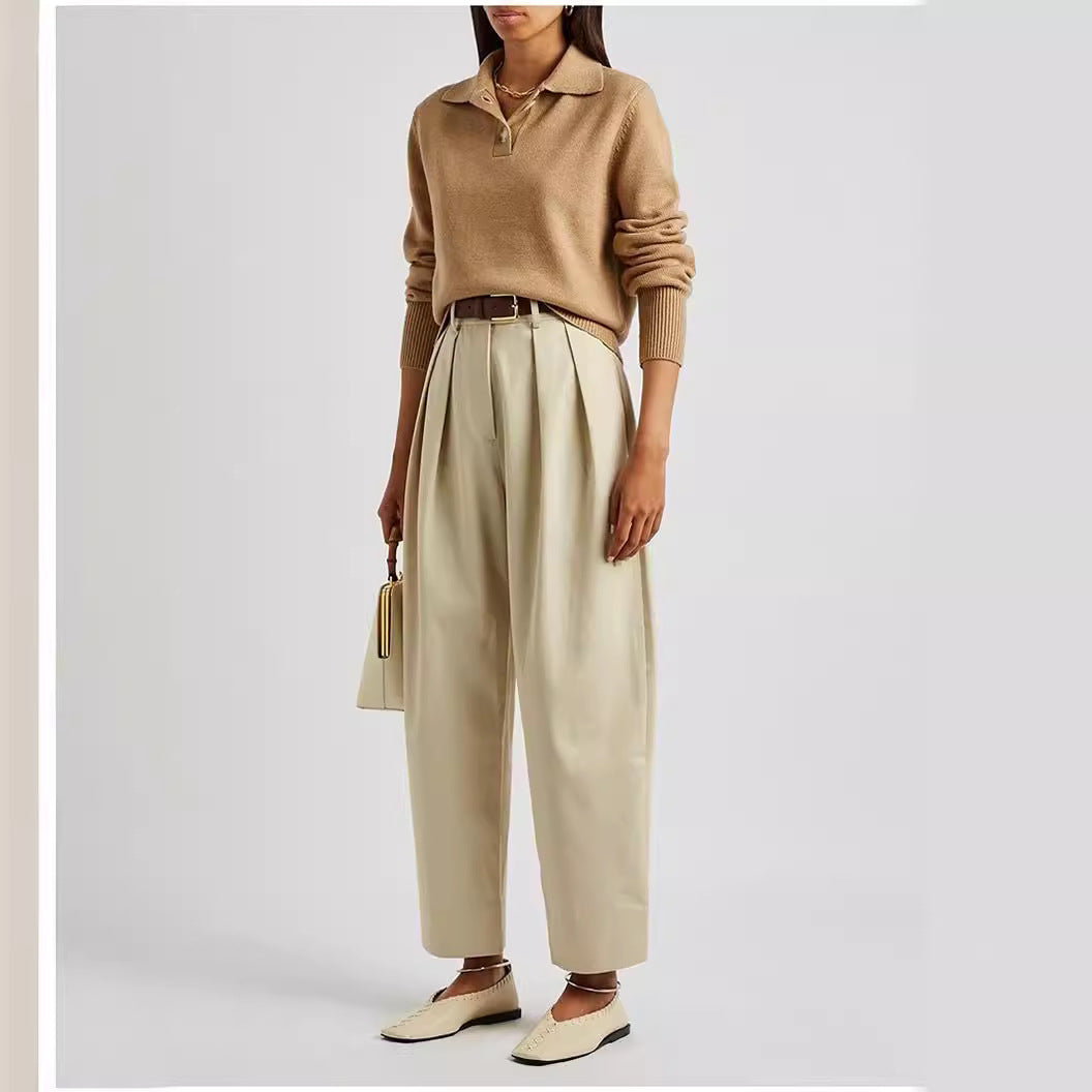 Kvindernes elegante og bredskårne højereserede bukser Stilla