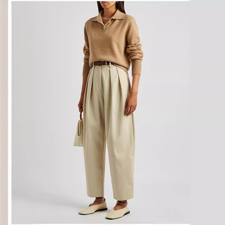 Kvindernes elegante og bredskårne højereserede bukser Stilla