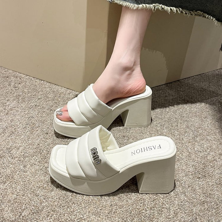 Dame Wedge-sandaler med moderigtigt blokhæl og polstret fodseng Stilla