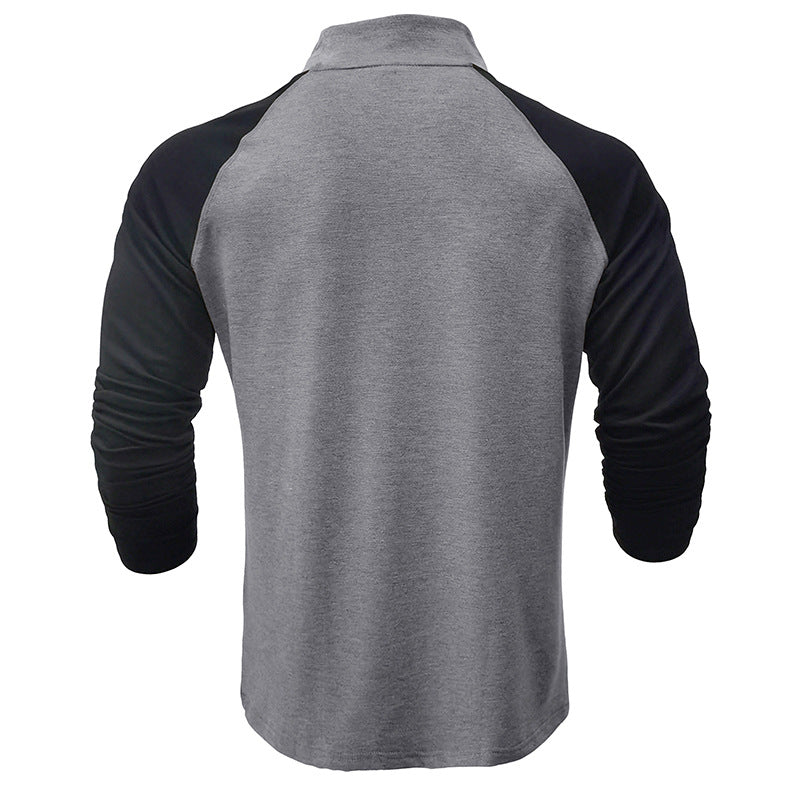 Herrer Sporty Pullover med Ståkrave og Lynlås Stilla