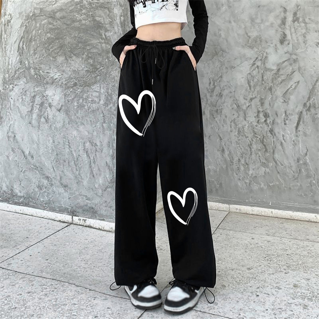 Kvindernes komfortable sweatpants med sødt print Stilla
