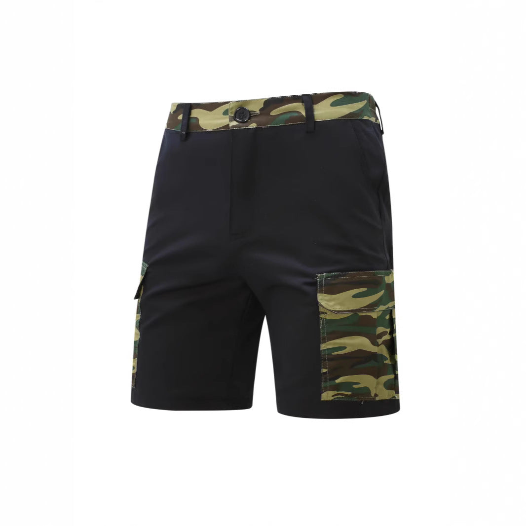 Herrer Cargo-shorts med alsidige lommer og elastisk linning Stilla