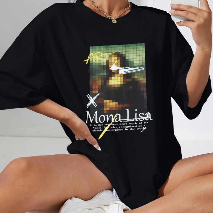 Dame Kunstnerisk Oversized T-Shirt med ikonisk grafisk design Stilla