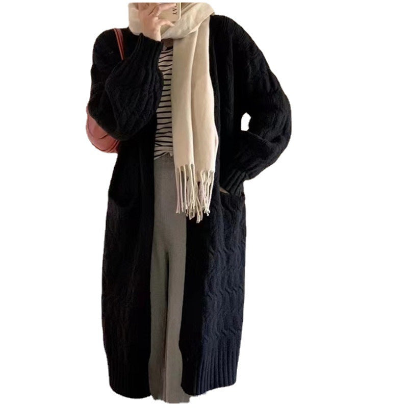 Femme Kabelstrik Længere Cardigan Stilla
