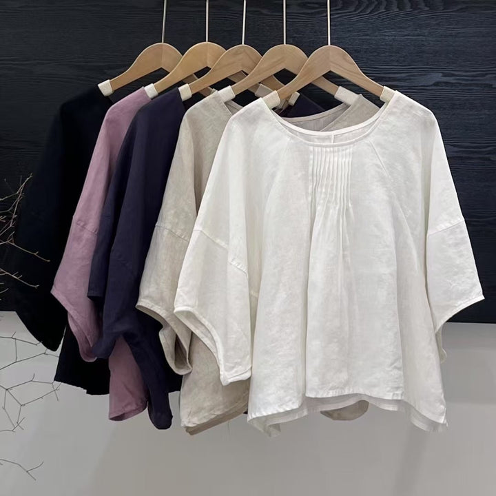 Femme Relaxed Fit Plissé-Tunika-Top Stilla
