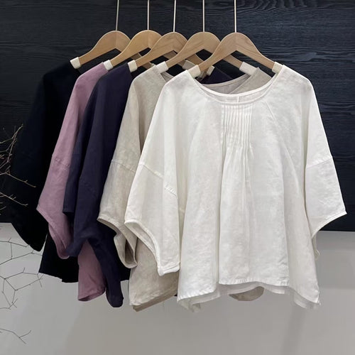 Femme Relaxed Fit Plissé-Tunika-Top Stilla