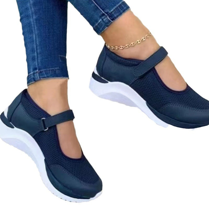 Dame sportliche sneakers med åndbart mesh-overdel og justerbar velcro Stilla
