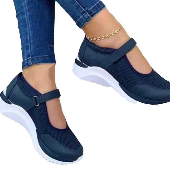 Dame sportliche sneakers med åndbart mesh-overdel og justerbar velcro Stilla
