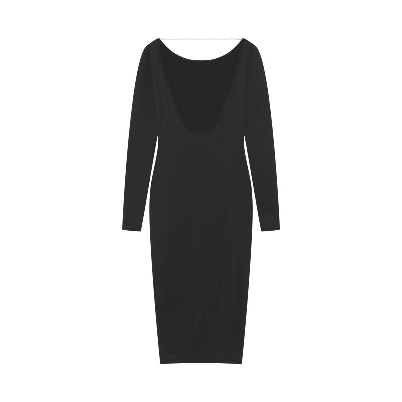 Dame Langærmet Bodycon Midi Kjole Stilla