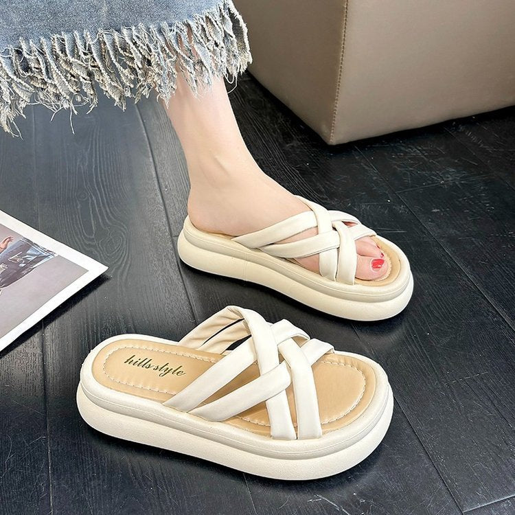 Dame Comfort-sandaler med justerbart krydsbånd-design og skridsikker sål Stilla