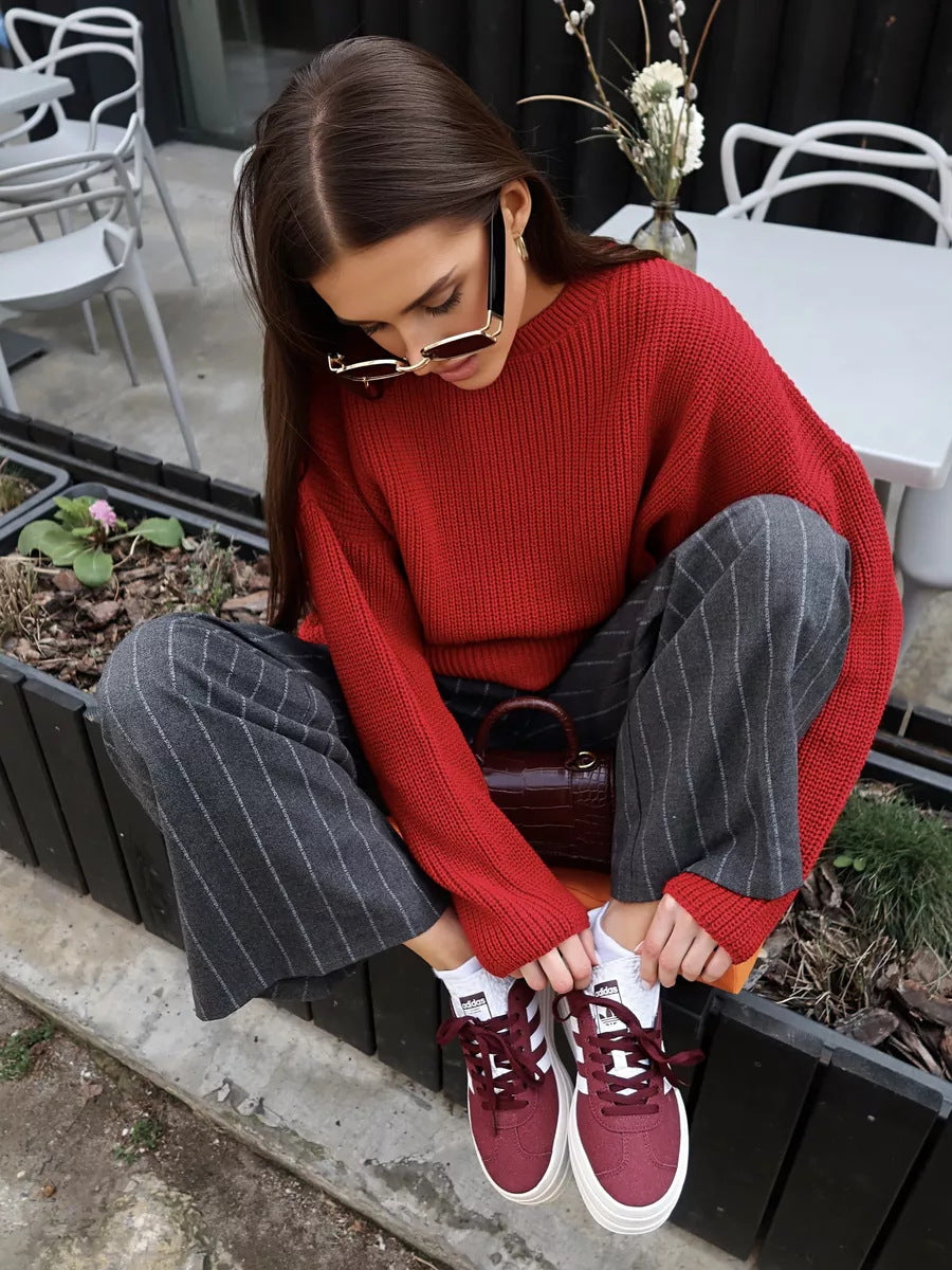 Stilla | Cozy Loose Strikket Pullover Sweater