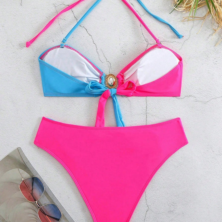 Dame Bikini Sæt med glitrende Smykke detaljer Stilla