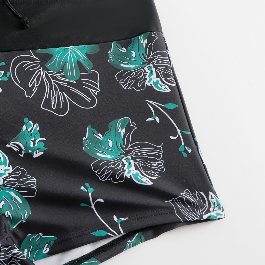 Damer Tankini-sæt med blomsterdetalje og komfortabel shorts-snit Stilla