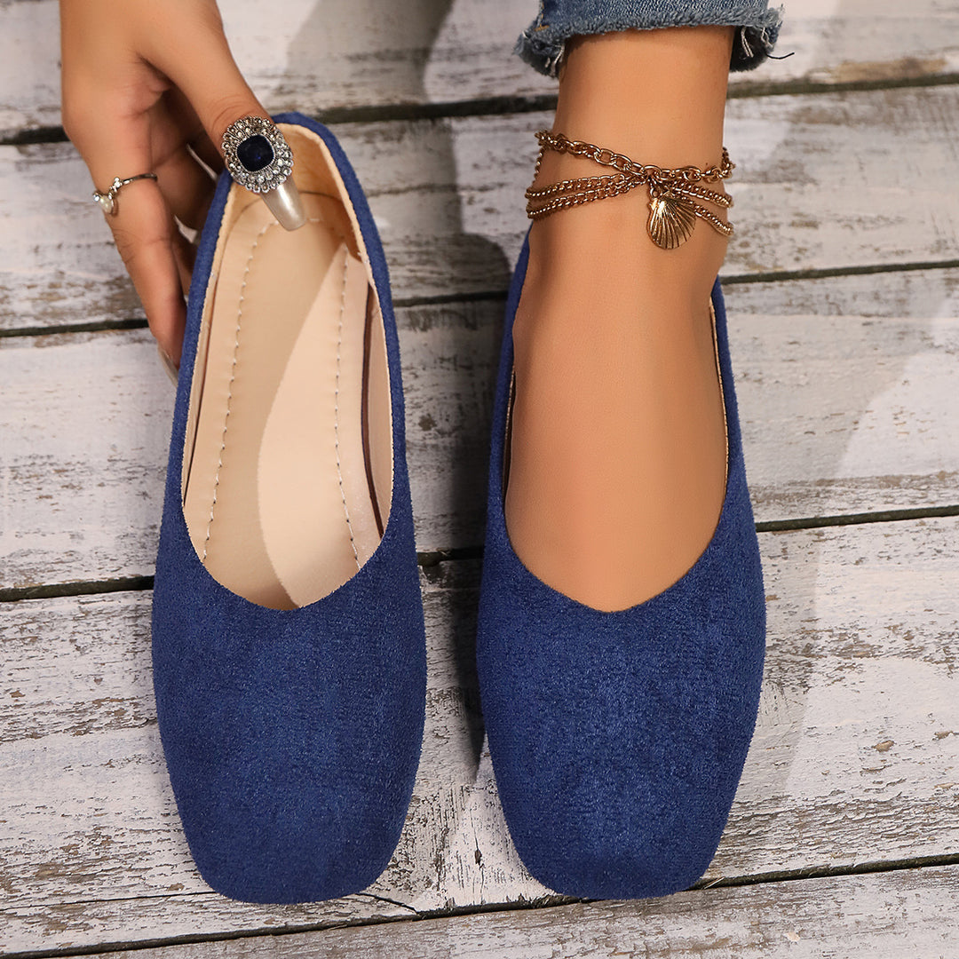 Dame ballerinas i elegant og minimalistisk design med anatomisk fodseng Stilla