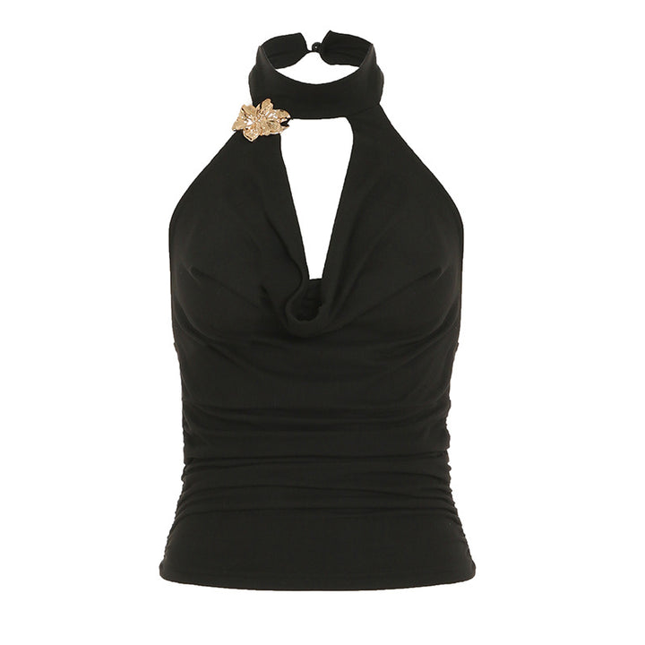 Dame-to-delt-sæt med elegant crop-top og raffineret maxiskørt Skovae