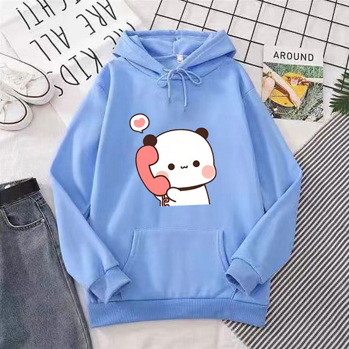 Dame hoodie med legende panda design Skovae