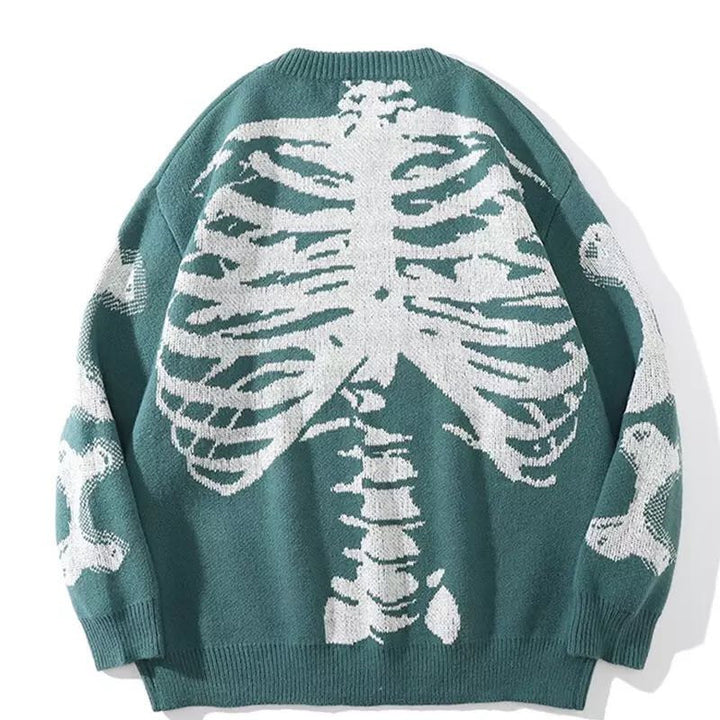 Dame sweatshirt med iøjnefaldende skeletmønster Stilla