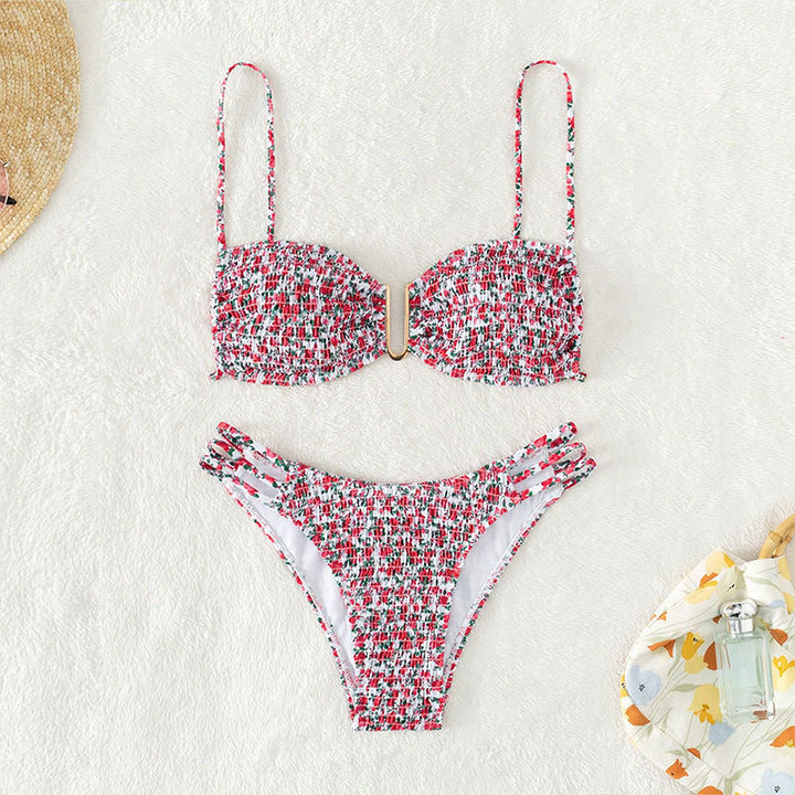 Dame Bikini-sæt med kvalitets ruffle design og justerbare stropper Skovae
