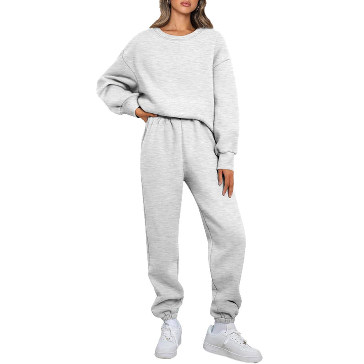 Kvindernes komfortable fritidssæt med oversized pasform og elastisk talje Skovae